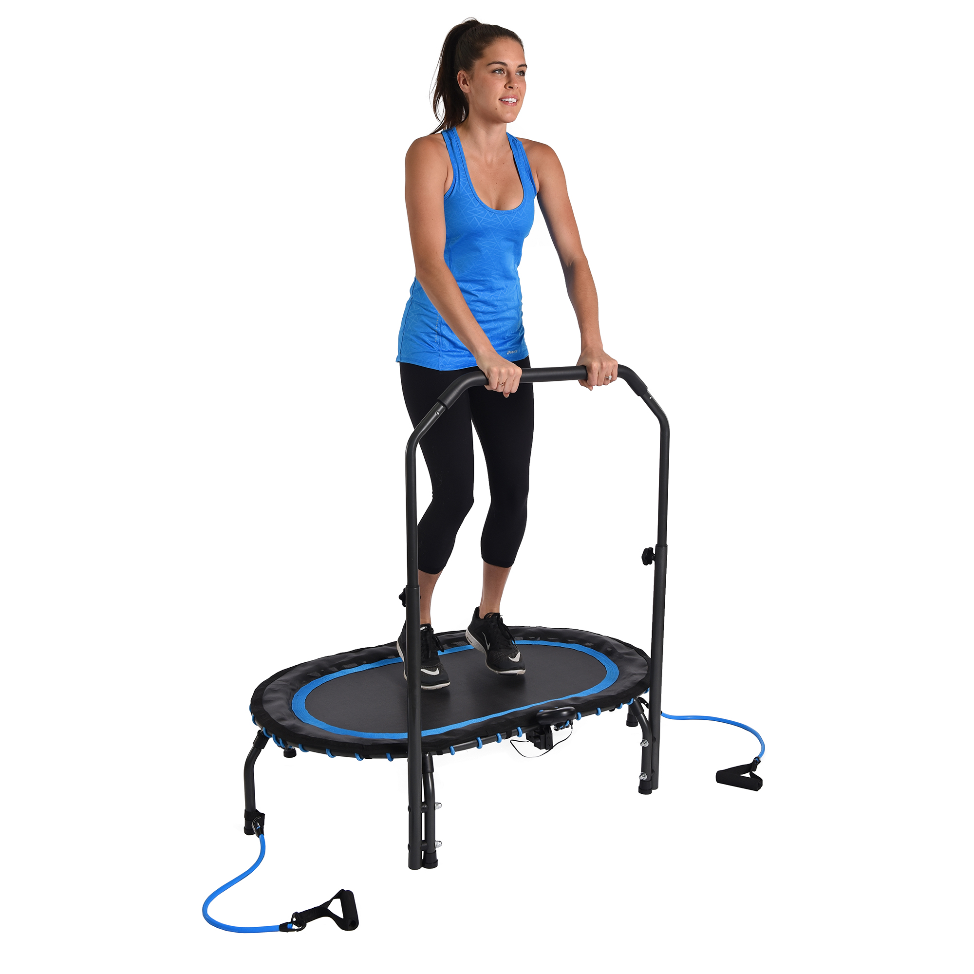 Stamina InTone Oval Fitness Rebounder Trampoline for Cardio with Handlebars - image 3 of 9