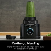 Ninja Detect Kitchen System Power Blender + Processor Pro, BlendSense Technology, Blender, Chopping & Smoothies, 1800 Peak Watts, 72 oz. Pitcher, 64 oz. Food Processor, 24 oz. To-Go Cup, TB401 Black
