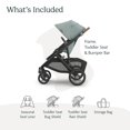 thumbnail image 2 of UPPAbaby Vista V3 Stroller - Full-Size Single-to-Double Stroller System - Toddler Seat, Bug Shield, Rain Shield, and Storage Bag Included - Kenzi (Mystic Aqua/Carbon Frame/Saddle Leather), 2 of 5
