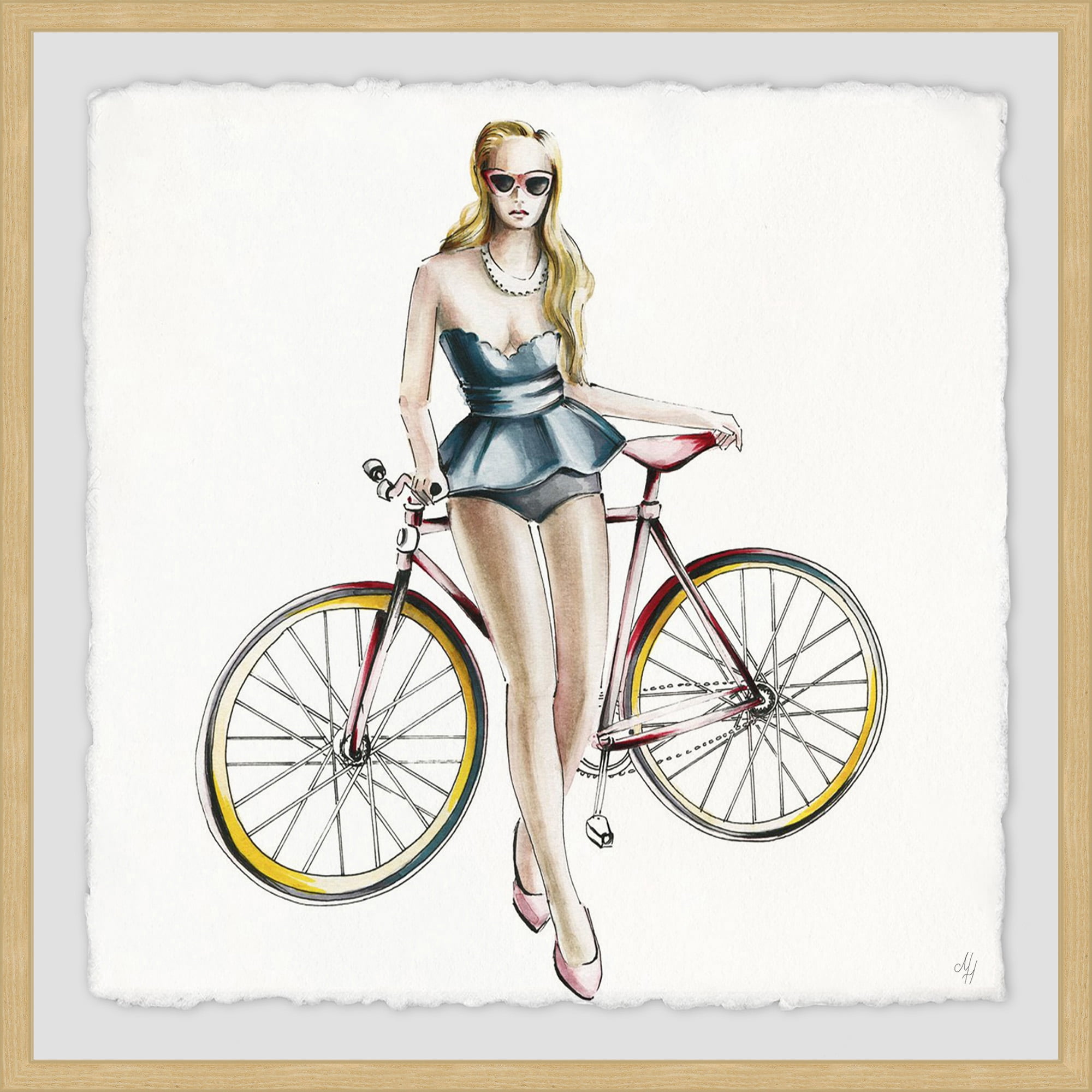 Bicycle Beauty Framed Painting Print