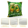 thumbnail image 4 of YANMS Happy St Patricks Day Pillow Covers Green Shamrock Beer Throw Pillow Covers for Couch Living Room Lumbar Sofa Decorative Pillowcase Saint Patricks Day College Ornament, 4 of 5