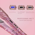 thumbnail image 6 of Hair Ceramic Flat Iron & Hair Straightener Iron for an Even 2 Inch Titanium Flat Iron Rhinestone Straightening Iron,Salon High Heat 480 °F,Instant Heat Up,Dual Voltage,Rose Pink, 6 of 7