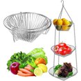 thumbnail image 3 of Bewildely Cesta de fruta colgante de alambre de 3 niveles, cesta organizadora de almacenamiento de verduras de Metal para cocina casera, cestas de soporte Almacenamiento y organización del hogar Bewildely HA007034-00, 3 of 6