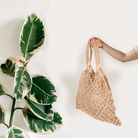 WHAMVOX Bohemian Straw Shoulder Bag for Women, Unlined Knitted Woven Tote Handbag, Beach Vacation Casual Travel Purse