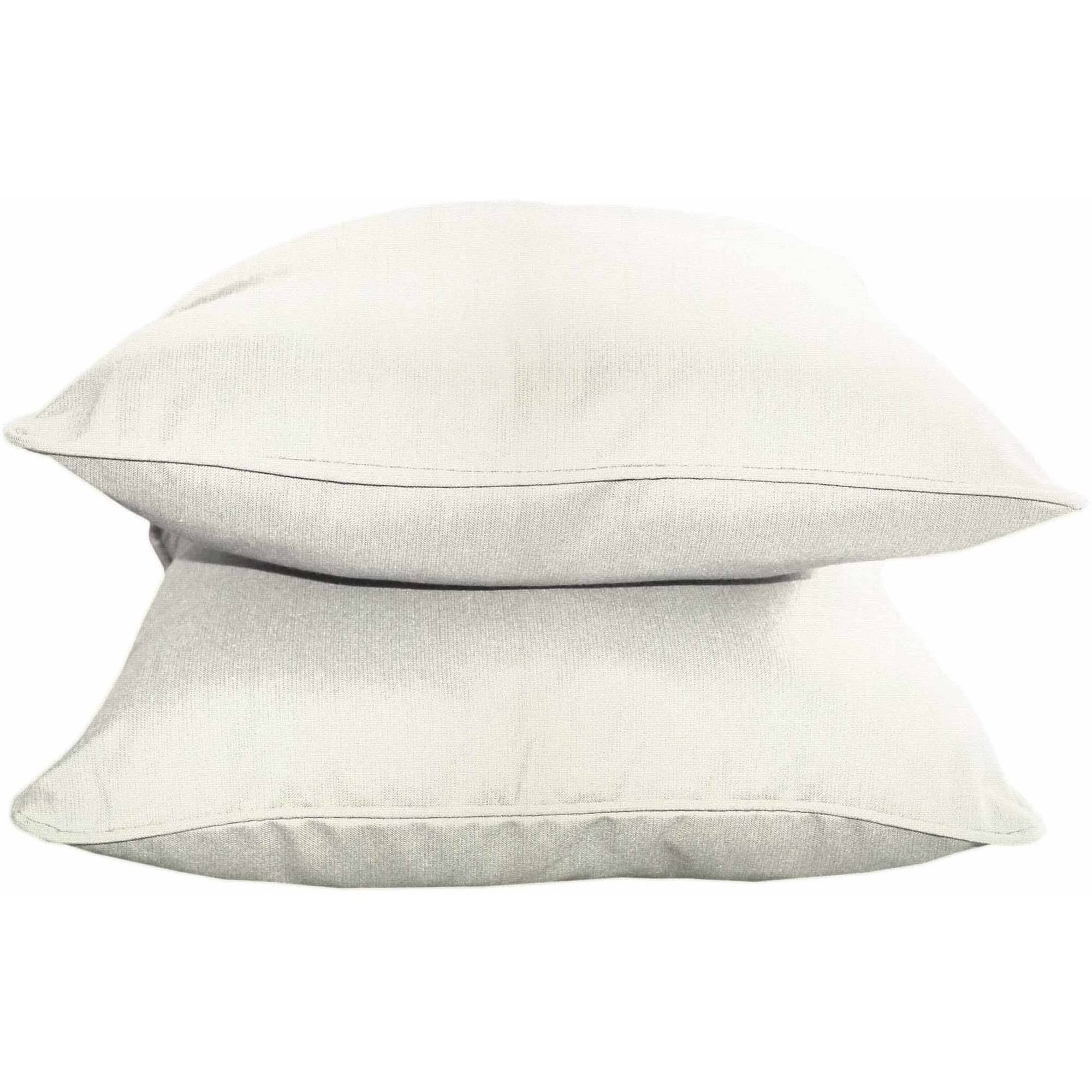 Sunbrella Designer 15" Decorative Pillows with Self Color Piping, Set