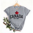 thumbnail image 3 of Pisexur Nouveau T-shirt à Manches Courtes Col Rond Imprimé Décontracté pour Femmes, Hauts d'Été pour Femmes Gris,P, 3 of 4