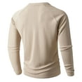 thumbnail image 3 of Posijego Men's Spring Shirts Long Sleeve V Neck Button T-Shirts Casual Lightweight Pullover Basic Tee Shirts for Men, 3 of 8