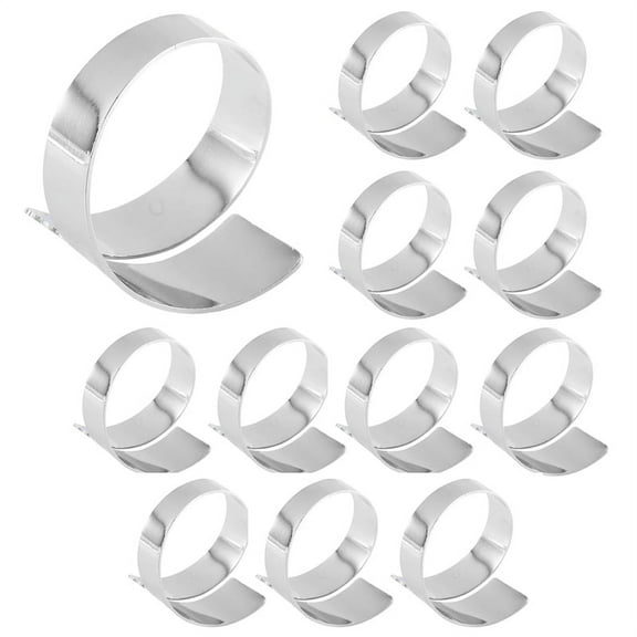 12 x Napkin Rings-Steel Color