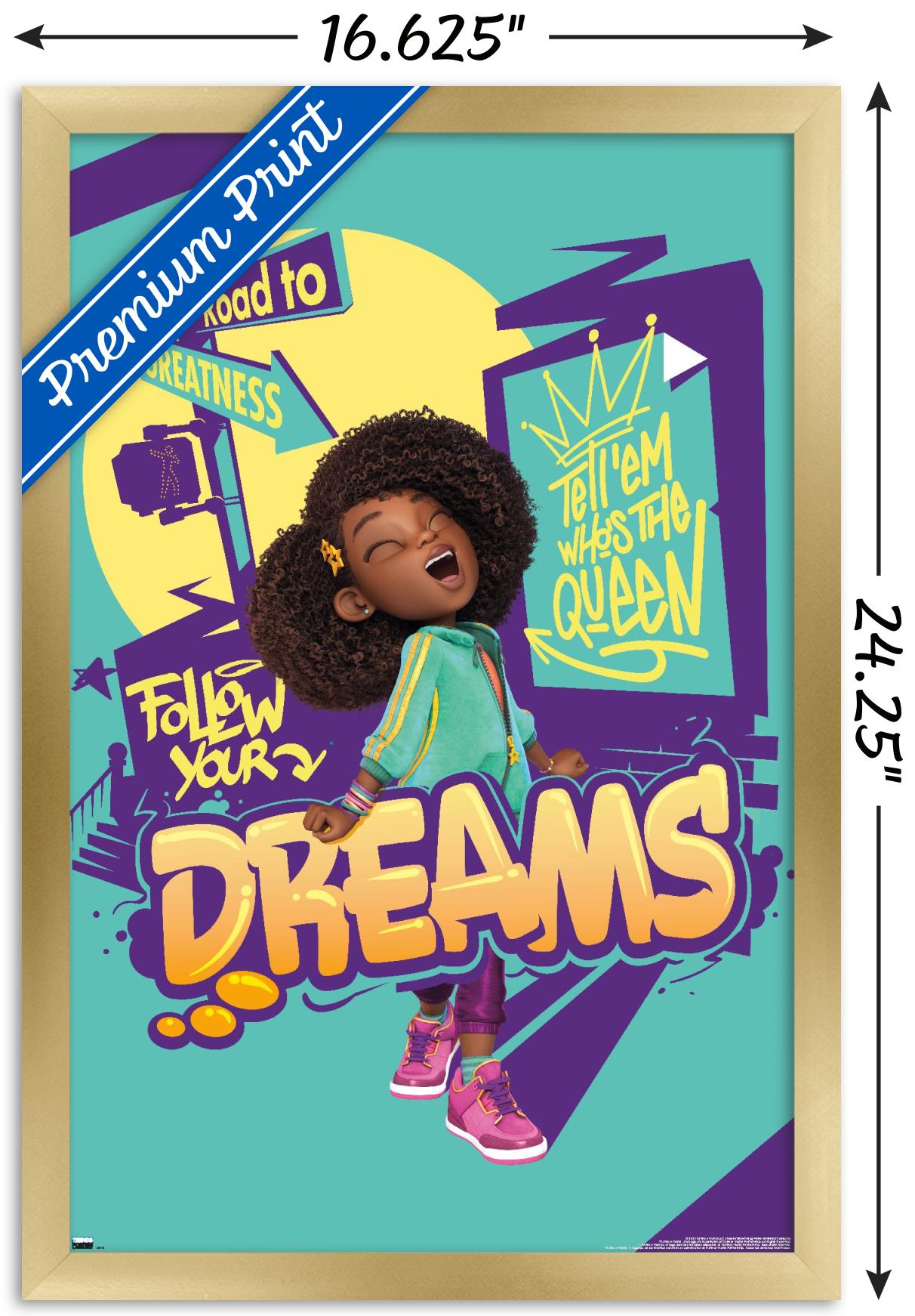 Karma's World - Follow Your Dreams Wall Poster, 14.725" x 22.375", Framed