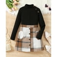thumbnail image 2 of 8Y Big Girls Outfits Big Girls Skirt Sets 8Y Girls Long Sleeve Top Skirt 2PCS Fall Winter Clothes Set Black, 2 of 7