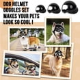 thumbnail image 4 of Dog Helmet and Goggles for Small Breed Dog, UV Protection Dog Goggles Helmet with Ear Hole, Dog Helmet with Goggles Set 2 Pack（Black,Small), 4 of 9