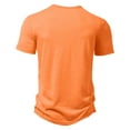 thumbnail image 3 of Men's Casual T Shirts Pure Color Basic Tee Comfortable Summer Short Sleeve Top Button Detail Everyday Wear Breathable Blend Mens Big Tall Shirts Man Shirt Men T Shirts Casual Shirt Mens Small Shirts T, 3 of 4