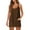 Brown, variant on Sakmal Scoop Neck Shorts Women's Solid Sleeveless Bermuda Hybrid Green Rompers Shorts with Pockets