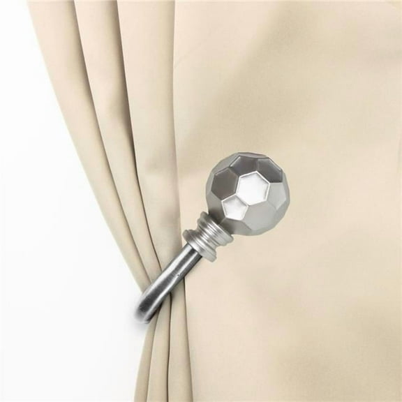 Central Design 4890-035 Remi Curtain Holdback Set, Satin Nickel - Set of 2