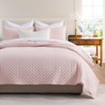thumbnail image 1 of Colcha HORIMOTE HOME King Size de microfibra rosa claro, 1 of 7