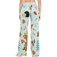 thumbnail image 4 of Women Pajama Pants Lounge Pants Long Stretch Comfy Sleepwear Vector Forest Animals, 4 of 7
