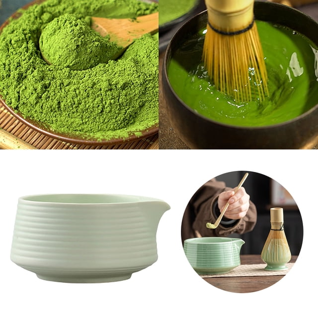 BotaniNest Japanese Matcha Bowl Handmade Matcha Matcha Cup With Spout Suitable Restaurants Green