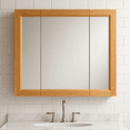 thumbnail image 5 of Design House 30" Wood Wall Mount Tri-View Medicine Cabinet, Honey Oak, 5 of 13