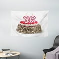 thumbnail image 1 of 36th Birthday Decorations Tapestry, Happy Birthday Party Theme Cake with Candles and Sprinkles Print, Wall Hanging for Bedroom Living Room Dorm Decor, 60W X 40L Inches, Multicolor, by Ambesonne, 1 of 2