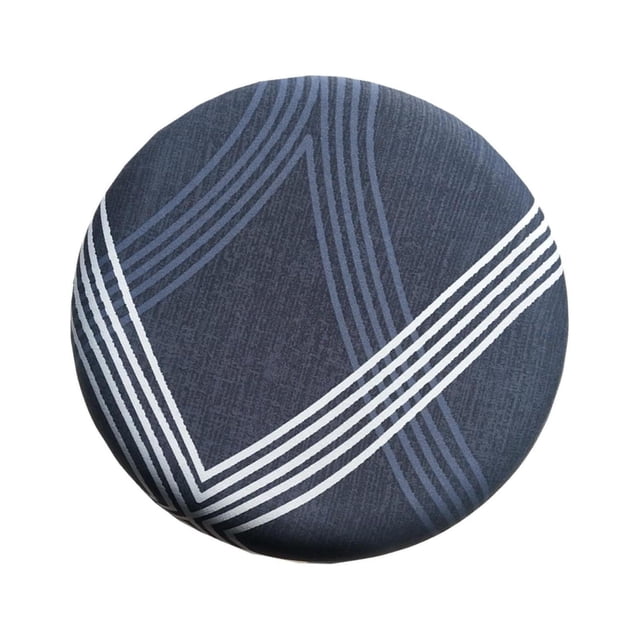 Inteprter Funda para silla redonda con estampado de barra moderna, cubierta para taburete elástica y elástica, fácil de limpiar, amplia Decoración del hogar castaña de agua 28-40 cm de diámetro