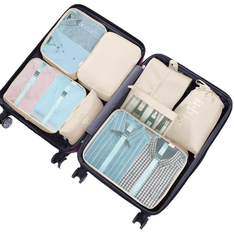 Solid Color Travel Packaging Cubes, Lightweight Versatile Luggage Bags,  Versatile Space Saving Bags - Temu