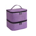 thumbnail image 1 of Quoyiyo Bolsa organizadora de esmalte de uñas Bolsa organizadora de esmalte de uñas Bolsa organizadora de esmalte de uñas de doble capa y estuche para secador de uñas con capacidad para 30 botellas (1, 1 of 5