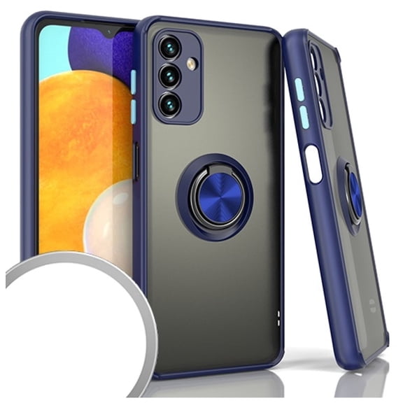 For Samsung Galaxy A13 5G S136DL O-Ring Style Kickstand Cover Phone Case - OST Blue