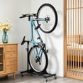 thumbnail image 3 of HaiNova Adjustable Height Vertical Bike Stand, Freestanding Bike Rack with Wheels for Garage & Apartment, Safe & Secure, for Wheels Sizes up to 29”, 3 of 10