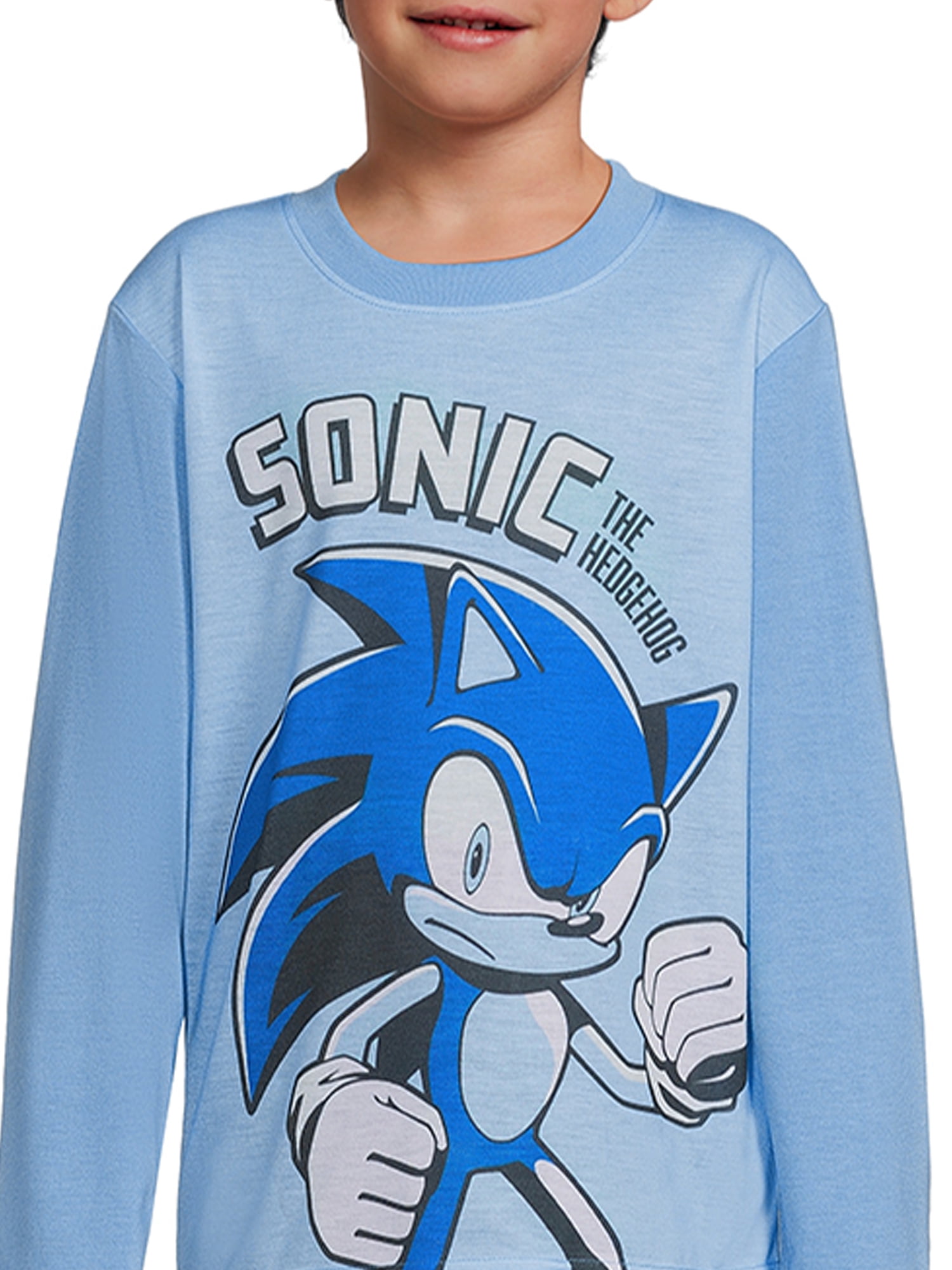 Sonic the Hedgehog Boys Long Sleeve Top and Joggers Pajama Set, 2-Piece, Sizes 4-12