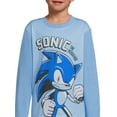 Sonic the Hedgehog Boys Long Sleeve Top and Joggers Pajama Set, 2Piece