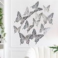 thumbnail image 2 of 12PCS 3D Metal Texture Hollow Butterfly Wall Sticker, 2 of 6