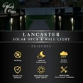 thumbnail image 2 of Classy Caps Black Aluminum Lancaster Deck & Wall Light - 2 Pk , Set of 2, 2 of 6