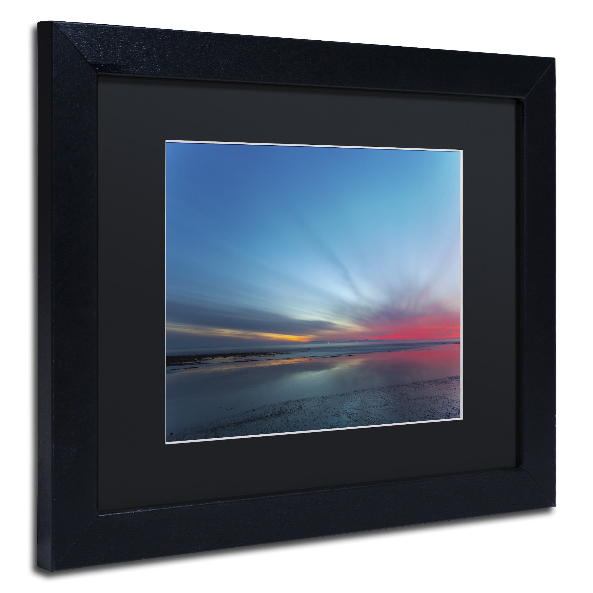 Chris Moyer 'Blue Hour' Black Matted Framed Art