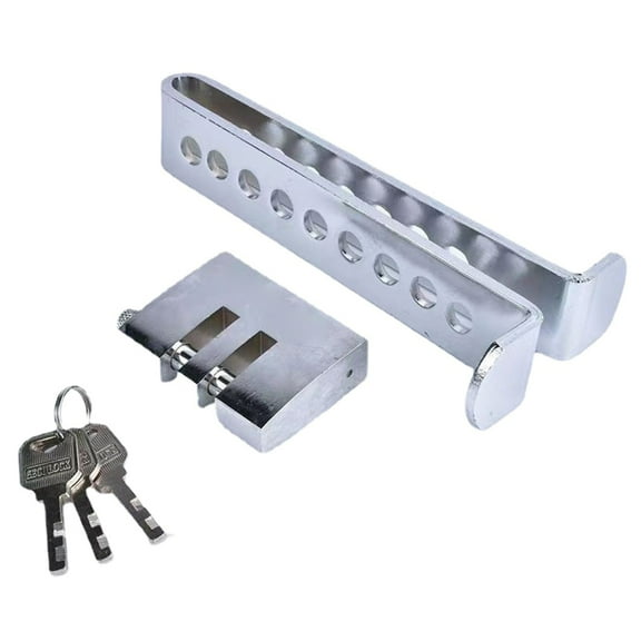 BIBABLYKE 8 Hole / 9 Hole Car Pedal Security Lock Steel Car Safety Lock Car Brake Clutch Pedal Lock with 3 Key