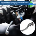 thumbnail image 3 of Palancas de freno y embrague cortas únicas para Yamaha FZ6R 2009-2017, palanca de freno ajustable en 6 posiciones, aleación de aluminio, tono titanio, 1 par, 3 of 7