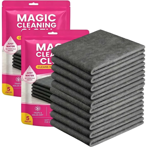 Magic Cleaning Cloth for Stainless Steel, Windows, 7.87 × 11.81 inches, Thick Microfiber, Reusable