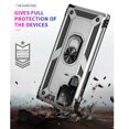 thumbnail image 6 of Compatible with Samsung Galaxy S25 Ultra Protective Case,Heavy Duty Shockproof Armor Phone Case with 360° Rotating Metal Ring Holder Kickstand Military Grade Protection Rugged Cover,Silver, 6 of 7