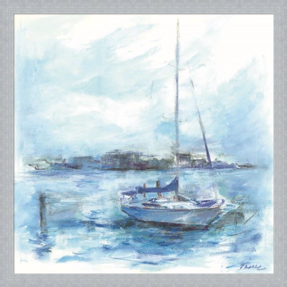 Great Art Now Serenity Sloop by Tracy Owen-Cullimore, Framed Wall Art, 21.5W x 21.5H
