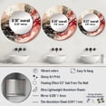 thumbnail image 4 of Designart "Chromatic Agate in Red and Black I" Abstract Round Mirror Wall Decor Modern - Large Red Round Office Mirror - Round Mirror - 23" x 23", 4 of 6