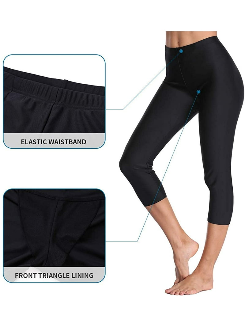 Charmo, Women Swim Pants, High Waisted, Black, Size M - Walmart.com