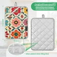 thumbnail image 6 of Yayeee Pot Holders Kitchen Heat Resistant with Pocket 7"x9.8" Cotton Oven Cooking Hot Pads, Colorful Flowers, 6 of 7