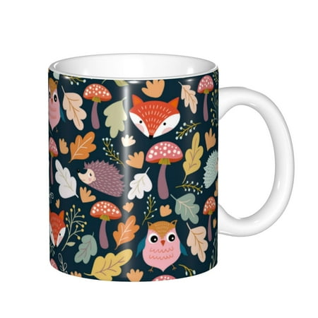 

Yiaed Autumn Forest Print Ceramics Coffee Large Handle Design Extra Large Tea and Coffee Cup for Office and Home Mugs