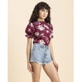 thumbnail image 2 of MoomayaWomens PrintedRuffled Neck Top,Casual Summer Top Blouse, 2 of 9