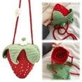 thumbnail image 4 of Yucurem Cute Strawberry Knitted Bag Fruit Crossbody Bag Crochet Tote Bag For Women Daily Casual Bag (Shoulder Bags), 4 of 10