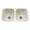 Biscuit, variant on Houzer PCD-3400 WH 13 1/2"x15 1/8"x9" Porcelain Enamel Double Bowl Sink Undermount