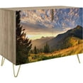 thumbnail image 3 of PixonSign Sideboard and Buffet Cabinet, 2 Doors Wood Storage Cabinet Console Table with Sunset Sky Autumn Mountain Valleyism for Kitchen, Bedroom, Dinning, Foyer, Office - 35" L x 18" W x 29" H, 3 of 5