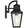 thumbnail image 6 of Nuvo Lighting Lawrence 1 Light Small Wall Lantern Matte Black with Clear Seeded Glass, 6 of 20
