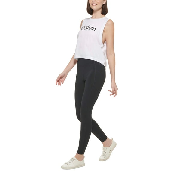 CALVIN KLEIN PERFORMANCE Women's Muscle Tank White Size L MSRP $40