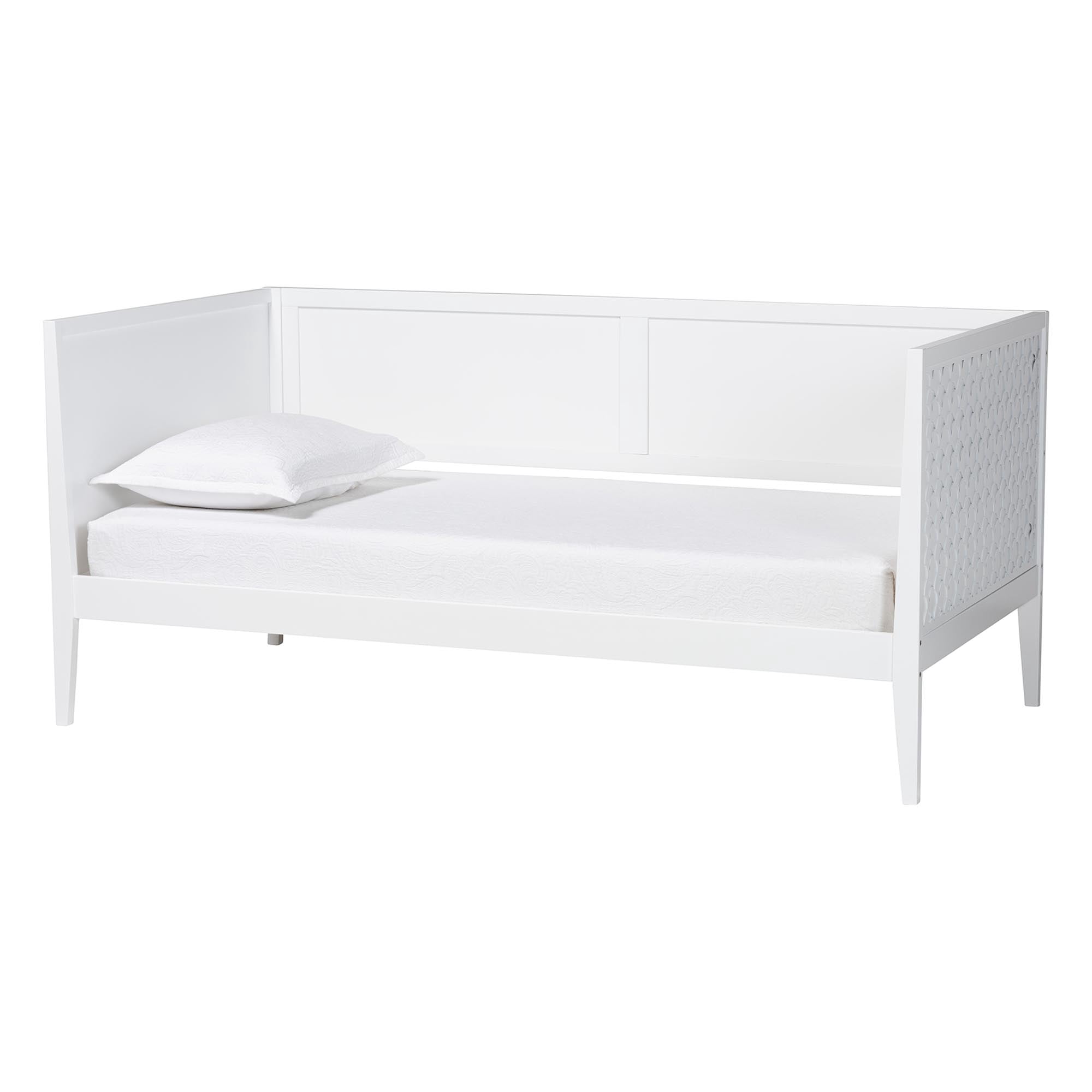 Baxton Studio Lara Modern Daybed, Twin, White