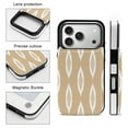 thumbnail image 3 of Beige Background White Abstract Pattern Leather Wallet Case for iPhone 12 Pro Max Wallet Case Card Holder Flip, 3 of 8